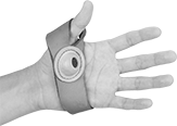 Image of ProductInUse. Front orientation. Palm Protectors. Palm Protectors for Sewing.
