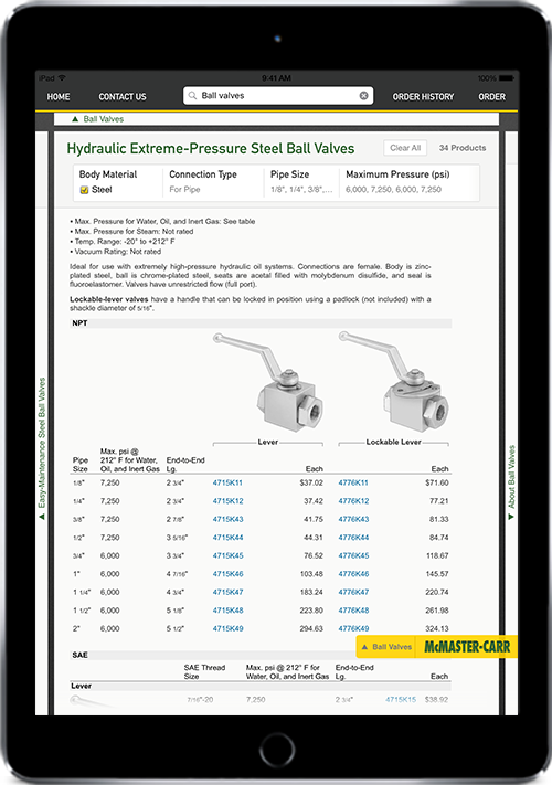 Mobile Apps | McMaster-Carr