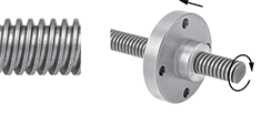 Left-hand threaded screw and nut