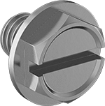 Flanged Hex Head Screws Slotted Drive