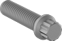 12PTFB1/2-13X1 1/2" - 13 X 1" NC 12 POINT FLANGE BOLT, GRADE 8 ALLOY, PLAIN.
