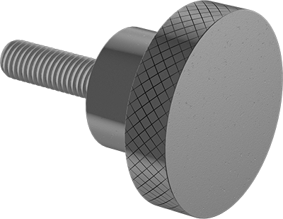 18-8 Stainless Steel Knurled-Head Thumb Screw Thread Size M5-0.8 Low-Profile