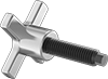 Metric Four-Arm Extended-Tip Thumb Screws