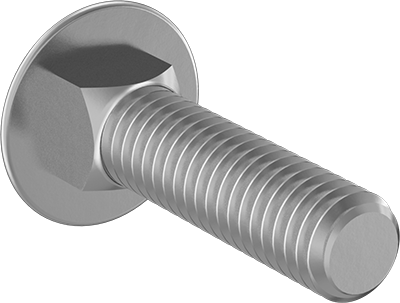 Square Neck 304 Stainless Steel M10x25mm Silver Tone 8Pcs Round Head MroMax Carriage Bolts Neck Carriage Bolt