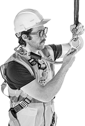 Image of ProductInUse. Front orientation. Fall-Arrest Extension Straps. D-Ring Fall-Arrest Extension Straps.