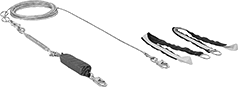 Image of Product. Front orientation. Fall-Arrest Anchor Spans. Horizontal Fall-Arrest Anchor Spans, Wire Rope.
