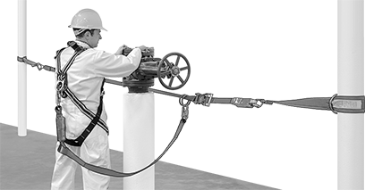 Image of ProductInUse. Front orientation. Fall-Arrest Anchor Spans. Horizontal Fall-Arrest Anchor Spans.