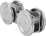 Image of Product. Front orientation. Door Tracks and Fittings. Track Rollers, Unthreaded Hole.