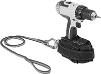 Image of ProductInUse. Power Tool Not Included. Front orientation. Tool Lanyards. Tool Lanyards, For Power Tools.