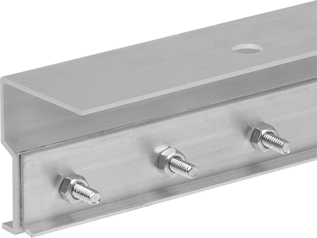 Image of Specification. Front orientation. ZoomedIn view. Bolt-on Strip Door, 4 Feet Wide x 8 Feet High, with 8" Wide Strips.
