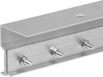 Image of Product. Front orientation. Strip Door Mounting Plates. Strip Door Mounting Plates, For Bolt-On Strips.