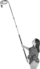 Image of ProductInUse. Front orientation. Inspection Mirrors. Long-Reach Handheld Inspection Mirrors.
