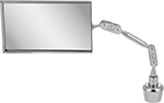 Image of Product. Front orientation. Inspection Mirrors. Magnetic-Base Inspection Mirrors, Glass Rectangular Mirrors, Style B.