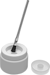 Image of Product. Front orientation. Jars. No-Spill Applicator Jars.