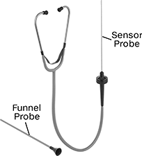 Image of Product. With 2 Probes. Front orientation. Contains Annotated. Stethoscopes. Stethoscopes, 2 Number of Probes Included.