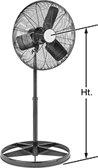 Image of Product. Front orientation. Contains Annotated. Fans. Ultra-Quiet Pedestal Fans.