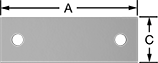 Image of Product. Front orientation. Contains Annotated. Brackets. Flat-Surface Brackets, Style 3.