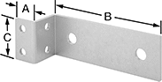 Image of Product. Front orientation. Contains Annotated. Brackets. Offset-Surface Brackets, Style 2.