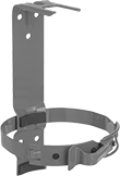 Image of Product. Front orientation. Fire Extinguisher Brackets. Surface-Mount Fire Extinguisher Brackets, Brackets with 1 Strap.