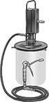 Image of ProductInUse. Front orientation. Grease Dispensers. Air-Powered Container-Mount Grease Dispensers, For 35 lb. Pail, Style B.