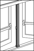 Image of ProductInUse. Front orientation. Door Frames. Pry-Resistant Crossbars.