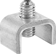 Image of Product. Front orientation. Door Tracks and Fittings. Curved Roller Tracks for Doors, Curtains, and Strip Doors, End Stops.