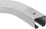 Image of Product. Front orientation. Door Tracks and Fittings. Curved Roller Tracks for Doors, Curtains, and Strip Doors, Tracks, 90° Curved Tracks.