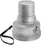 Image of Product. Front orientation. Indicator Lights. Continuous/Flashing/Revolving Indicator Lights, LED Bulb, Magnetic Base.
