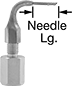 Image of Product. Front orientation. Contains Annotated. Grease Gun Tips. Precision Grease-Dispensing Tips, 90° Angle.