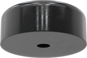 Image of Product. Bottom orientation. Static-Control Unthreaded-Hole Bumper, 2-1/2" OD x 1" High.