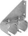 Image of Product. Front orientation. Door Tracks and Fittings. Dust-Resistant Roller Tracks for Doors, Support Brackets, Double-Track-Wraparound Support Brackets, Wall Mount.