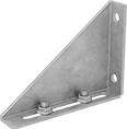 Image of Product. Front orientation. Door Tracks and Fittings. Dust-Resistant Roller Tracks for Doors, Support Brackets, Adapter Support Brackets, Wall Mount.