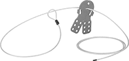 Image of Product. For Max. Of 6 Padlocks. Front orientation. For 6 Maximum Padlocks. Pinch-Point Lockout Cables.
