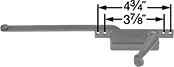 Image of Product. Style 2 (For Right Window Swing Direction). Front orientation. Contains Annotated. For Right Window Swing Direction. Crank-to-Open Window Openers, Style 2.