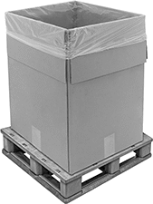 Image of ProductInUse. Shown as a Liner. Front orientation. Pallet Bags. Extra-Large Protective Pallet Bags, Style B.