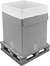 Image of ProductInUse. Shown as a Liner. Front orientation. Pallet Bags. Antistatic Extra-Large Protective Pallet Bags.