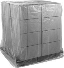 Image of ProductInUse. Shown as a Cover. Front orientation. Pallet Bags. Extra-Large Protective Pallet Bags, Style B.