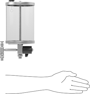 Image of Product. Side1 orientation. Contains SizingReference. Electrically Operated Oil Dispenser, with Flow-Adjustment Valve, 64 oz. Capacity, 24V DC.
