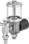 Image of Product. Front orientation. Oil Dispensers. Electrically Operated Oil Dispensers with Flow-Adjustment Valve.