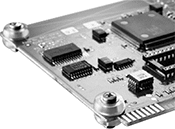 Image of ProductInUse. Front orientation. Vibration-Damping Mounts. Easy-Install Vibration-Damping Grommets for Sensitive Equipment.