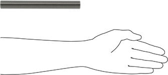 Image of Product. Side1 orientation. Contains SizingReference. Class 10.9 High-Strength Steel Threaded Rod, M22 x 2.5 mm Thread Size, 200 mm Long.