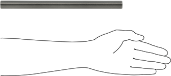 Image of Product. Side1 orientation. Contains SizingReference. Class 10.9 High-Strength Steel Threaded Rod, M22 x 2.5 mm Thread Size, 300 mm Long.