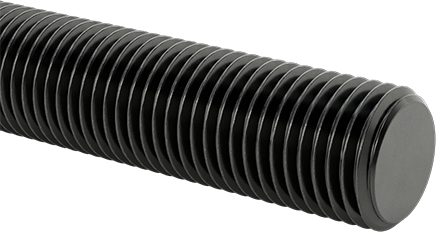 Image of Product. Front orientation. Class 10.9 High-Strength Steel Threaded Rod, M27 x 3 mm Thread Size, 2 M Long.