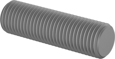 Image of Product. Front orientation. Class 10.9 High-Strength Steel Threaded Rod, M22 x 2.5 mm Thread Size, 150 mm Long.