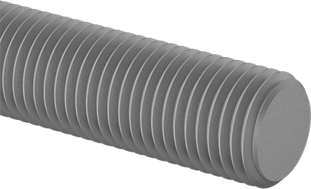 Image of Product. Front orientation. Class 10.9 High-Strength Steel Threaded Rod, M22 x 2.5 mm Thread Size, 500 mm Long.