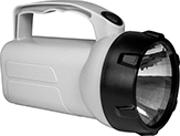 Image of Product. Front orientation. Rechargeable Battery. Floating Flashlights.