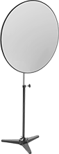 Image of Product. Front orientation. Safety Mirrors. Freestanding Shatter-Resistant Convex Safety Mirrors with Telescoping Arm.