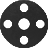 Water- and Steam-Resistant EPDM Pipe Gaskets with Bolt Holes