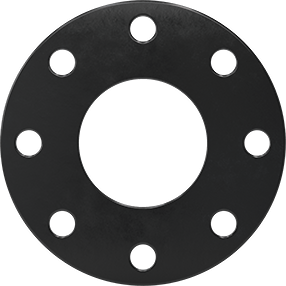 Image of Product. Front orientation. Water- and Steam-Resistant EPDM Gasket, with Bolt Holes for Dn 80 Flange Size, 1/8" Thick.