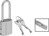 Image of Product. Brass. Front orientation. Contains Inset. Padlocks. Padlocks with No-Copy Keys.